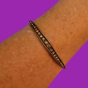 3/$20 PAPARAZZI Copper Rhinestone Just Sparkle and Wave Bangle Bracelet